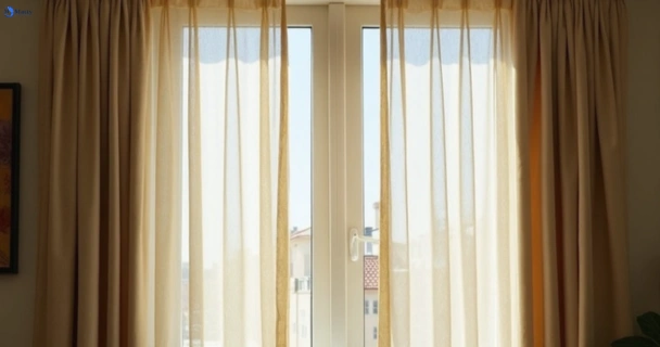 Dull dusty drapes in doonside-nsw before professional cleaning